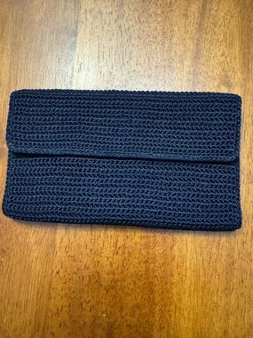 The Sak Navy Knit purse